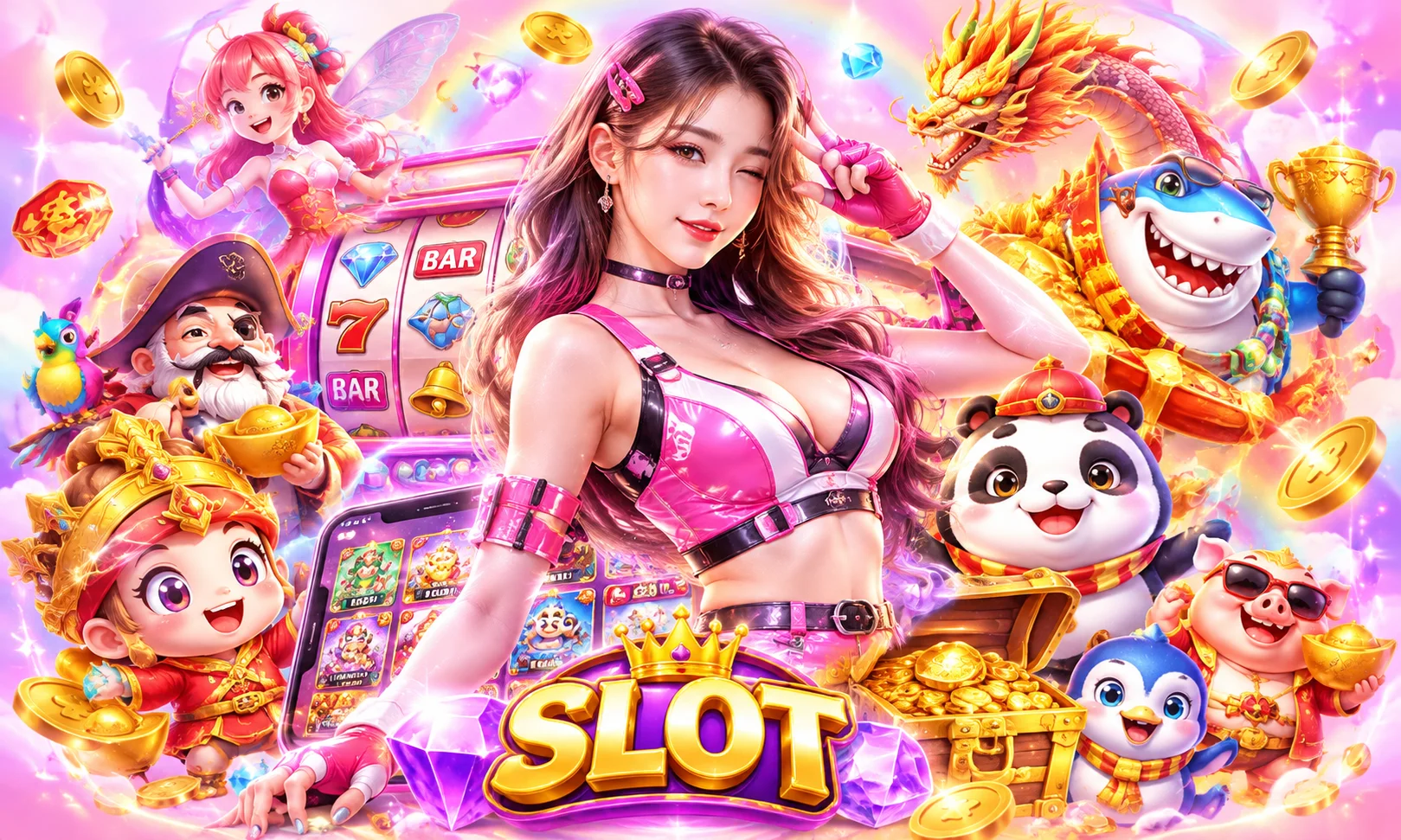 หน้าจอเกมสล็อต PG POP 168 บนมือถือ